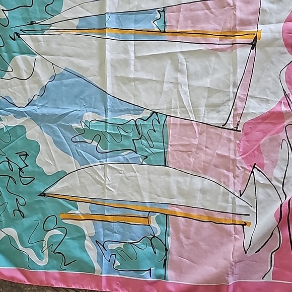 Vintage 1980 Jacques Rollet Sarong cover up scarf tablecloth 40" x 60" - Picture 7 of 7